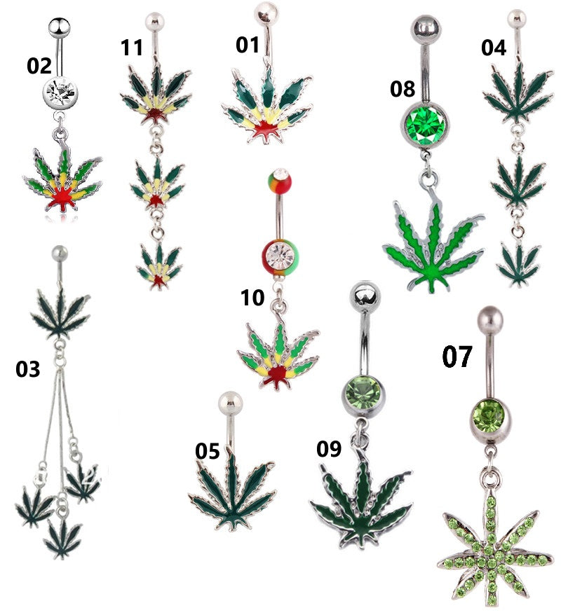 Leaf Navel Ring