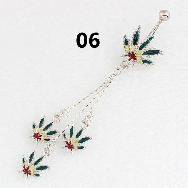 Leaf Navel Ring