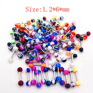 Acrylic Stainless Steel Barbell Piercing