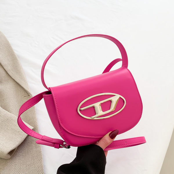 D Shoulder Bag With Long Strap