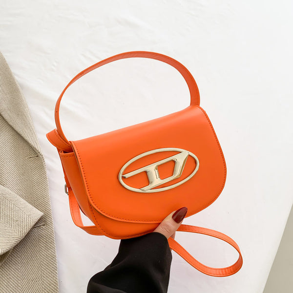 D Shoulder Bag With Long Strap
