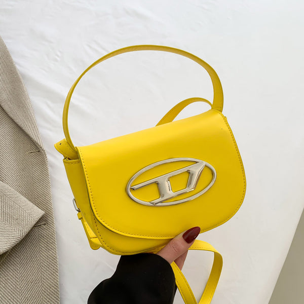 D Shoulder Bag With Long Strap