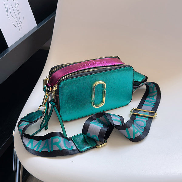 Metallic MJ Camera Bag With Wide Shoulder Strap