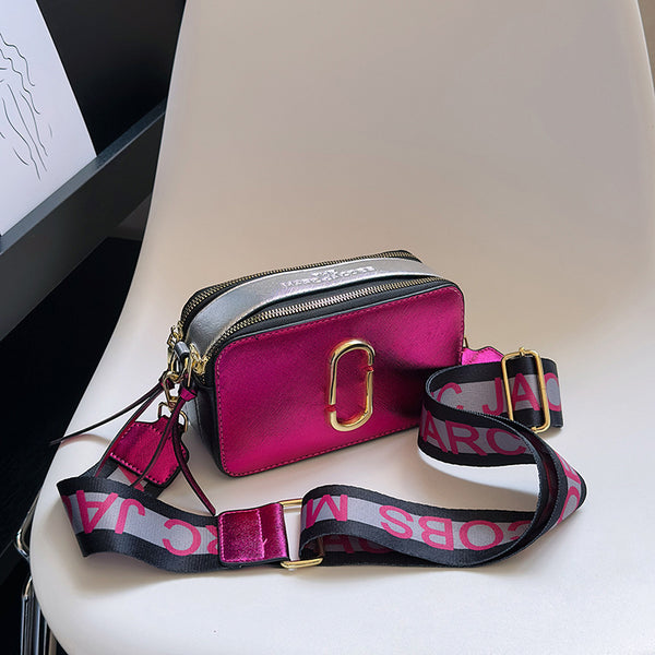 Metallic MJ Camera Bag With Wide Shoulder Strap