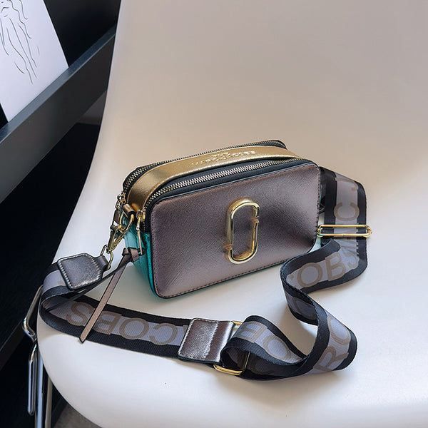 Metallic MJ Camera Bag With Wide Shoulder Strap