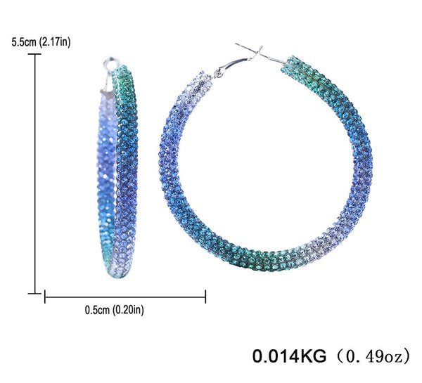 Super Flash Full Diamond Hoop Earring