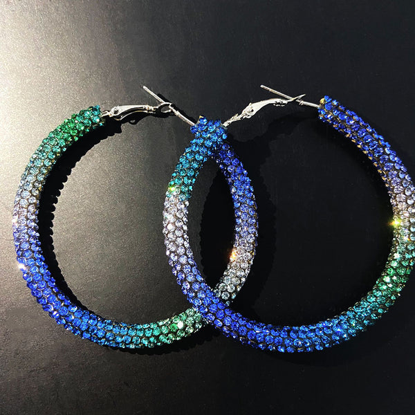 Super Flash Full Diamond Hoop Earring