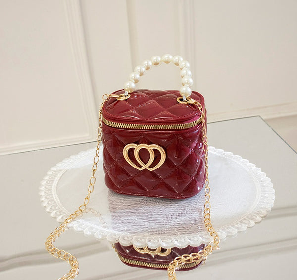 PVC Jelly Bag With Pearl Handle