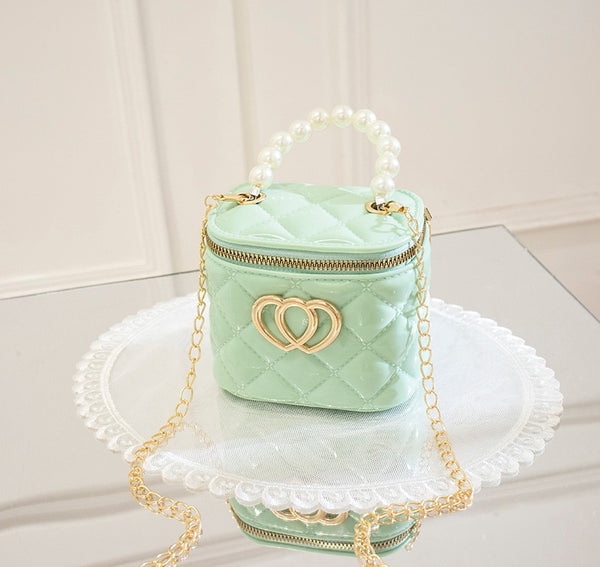 PVC Jelly Bag With Pearl Handle