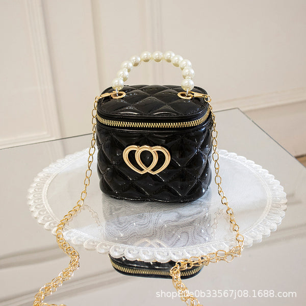 PVC Jelly Bag With Pearl Handle