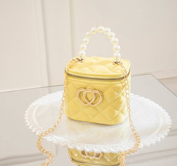 PVC Jelly Bag With Pearl Handle