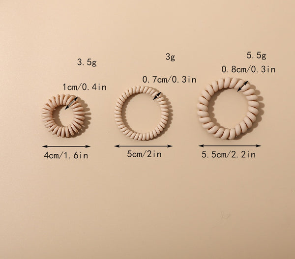 Matte Phone Cord Hair Tie Pairs