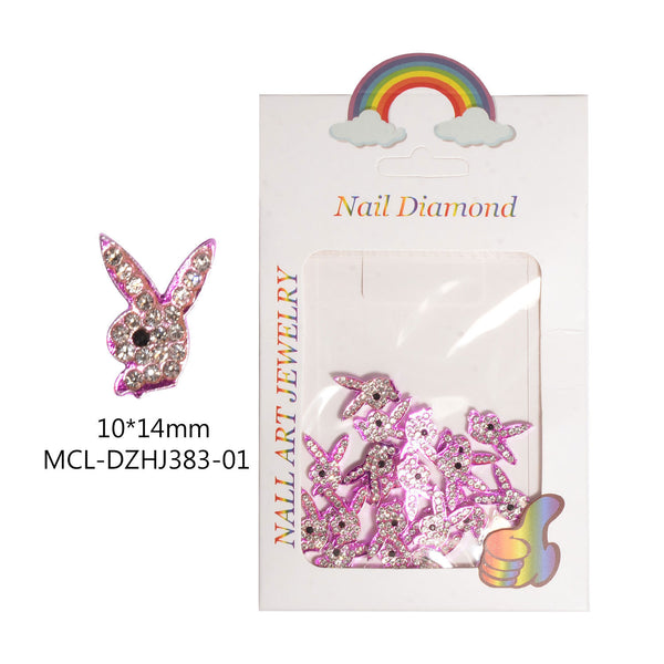 Diamond Encrusted Pink Nail Art Decoration