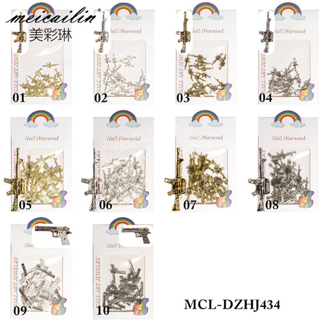 Metal Diamond Gun Nail Art Accessory