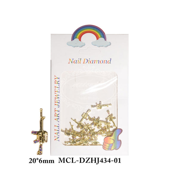 Metal Diamond Gun Nail Art Accessory
