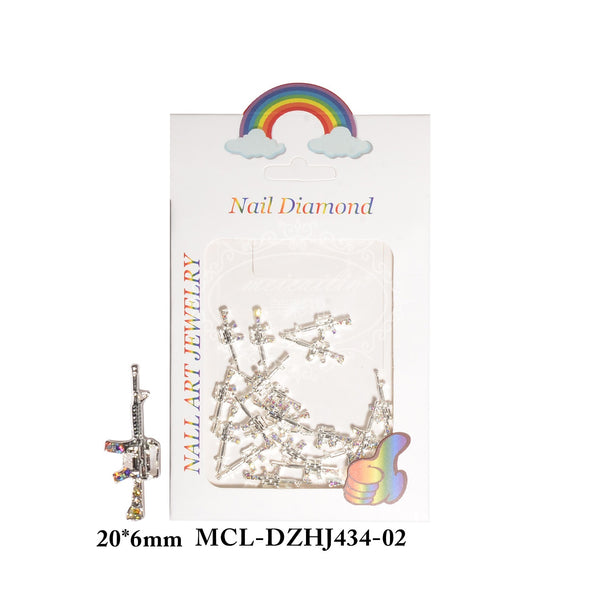 Metal Diamond Gun Nail Art Accessory
