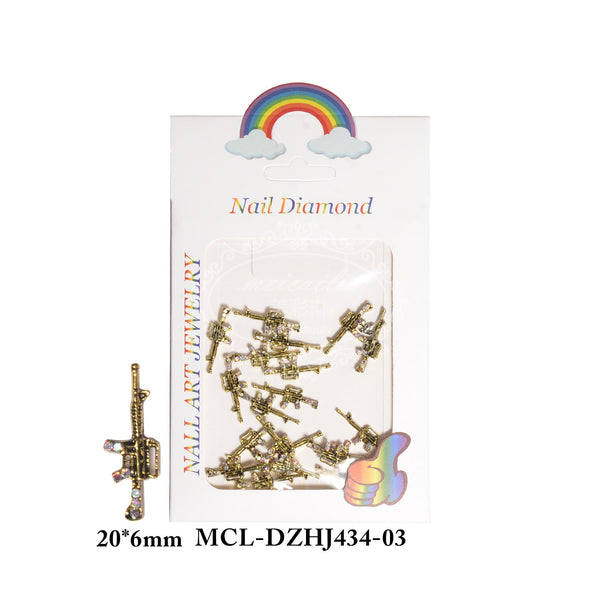Metal Diamond Gun Nail Art Accessory