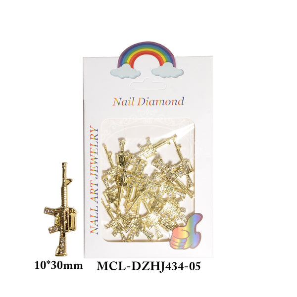 Metal Diamond Gun Nail Art Accessory