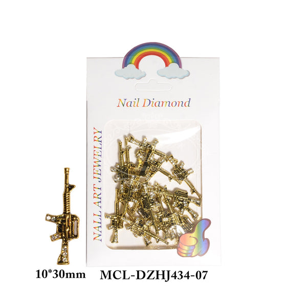 Metal Diamond Gun Nail Art Accessory