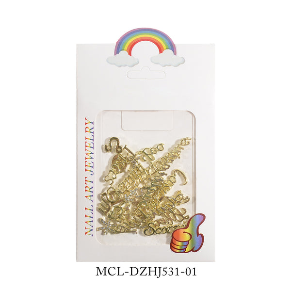 Zodiac Metal Nail Art Accessory