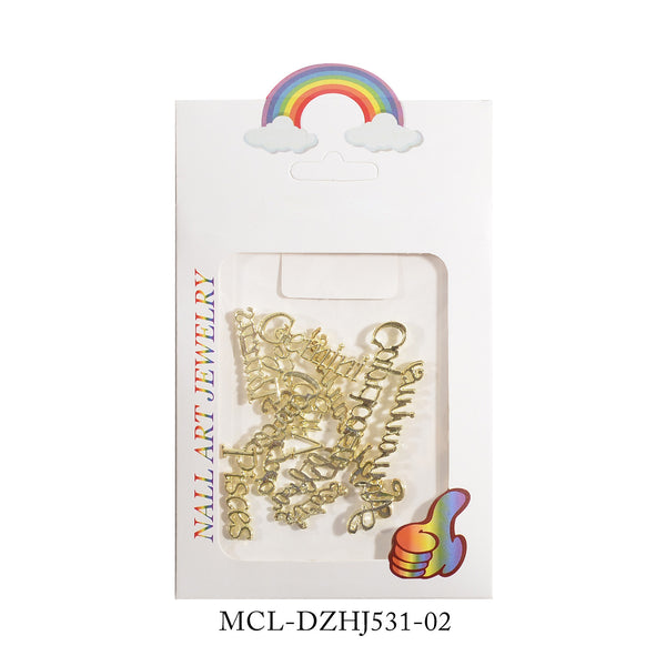 Zodiac Metal Nail Art Accessory