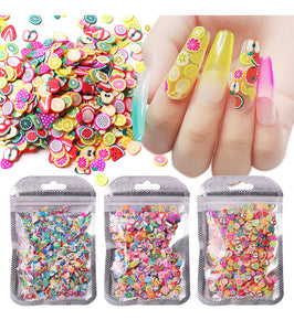 Soft Clay Fruit Slices Nail Art Accessory