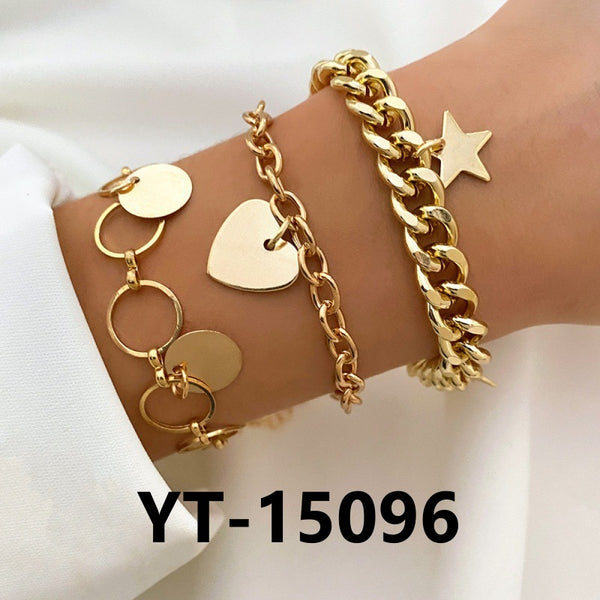 Gold Chain Retro Stacking Bracelets