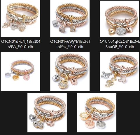 Layered Bracelet with Charms