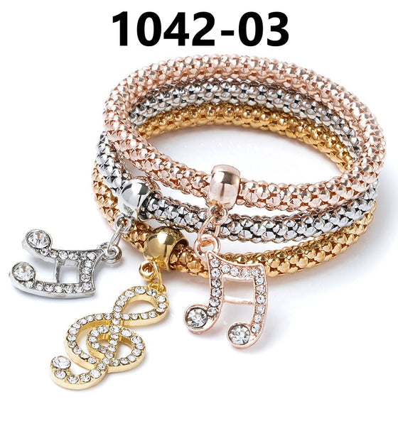 Layered Bracelet with Charms