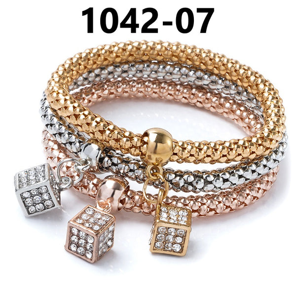 Layered Bracelet with Charms