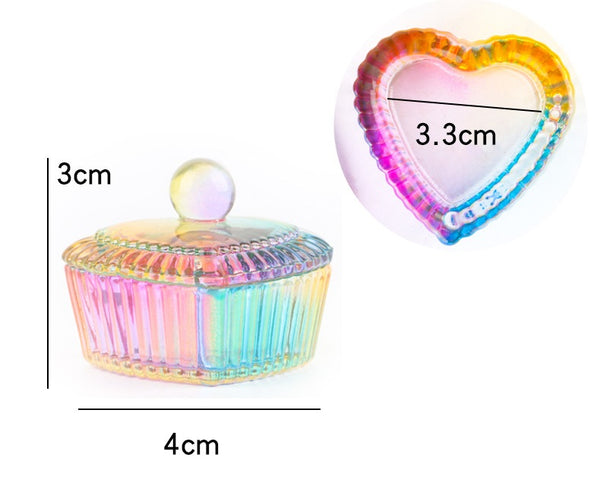 Nail Art Crystal Cup With Cover