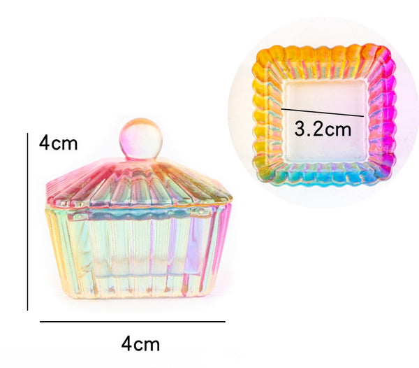Nail Art Crystal Cup With Cover