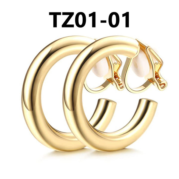 C Shaped Clip On Earrings