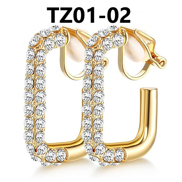 C Shaped Clip On Earrings