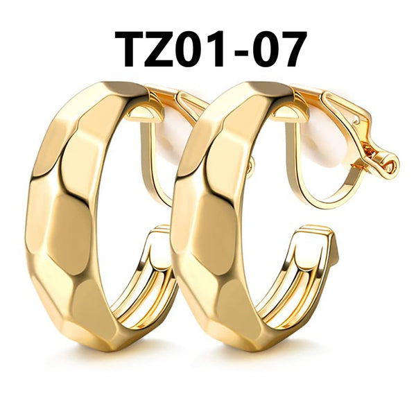 C Shaped Clip On Earrings