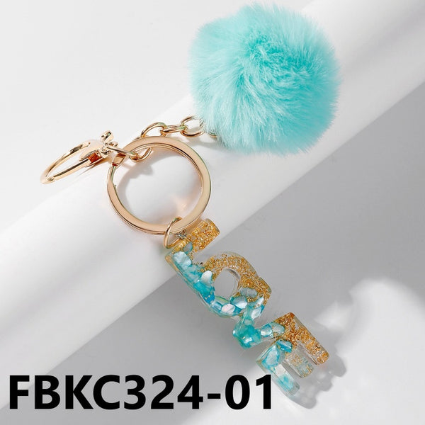 Resin LOVE Letters Keychains