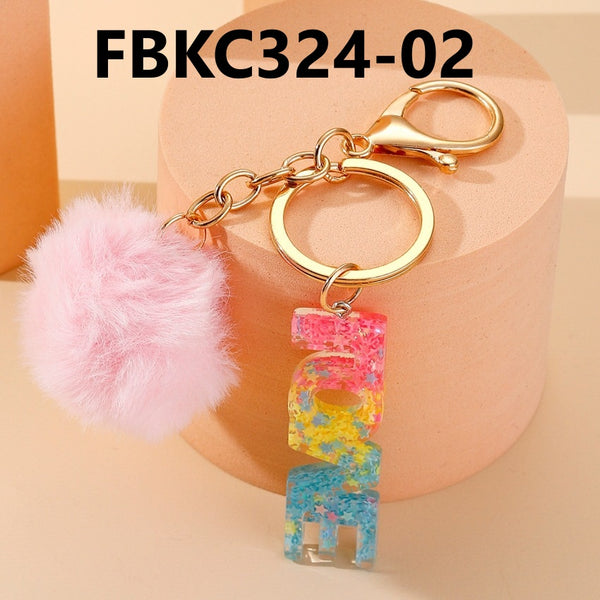 Resin LOVE Letters Keychains