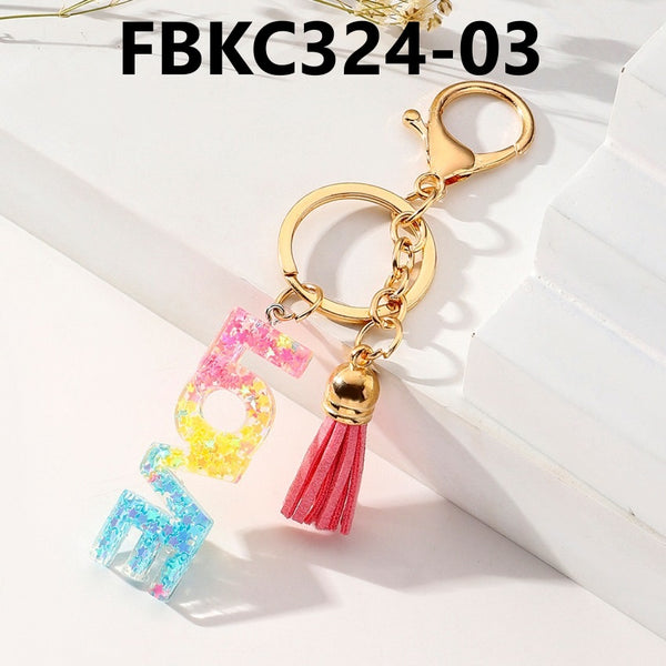 Resin LOVE Letters Keychains