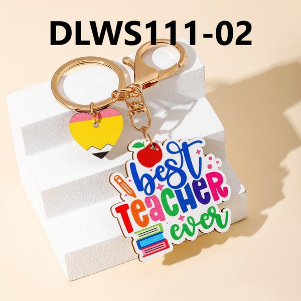 Teacher Appreciation Rainbow Key Chains