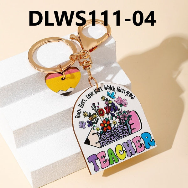 Teacher Appreciation Rainbow Key Chains