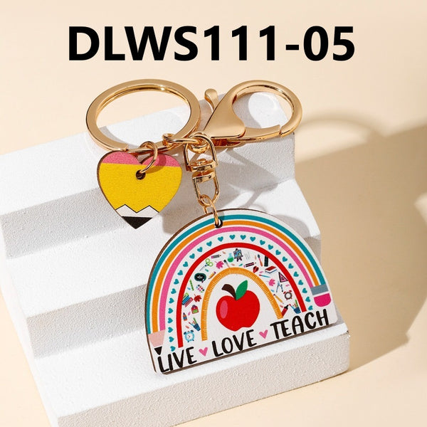 Teacher Appreciation Rainbow Key Chains