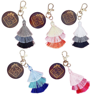 MAMA Wooden Tassel Key Chain