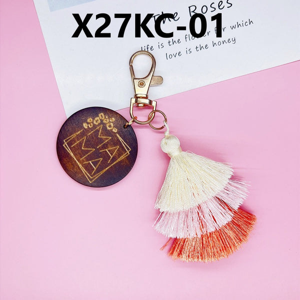 MAMA Wooden Tassel Key Chain
