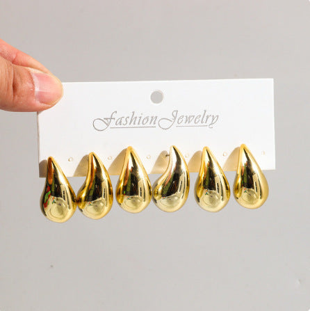 Chunky Dome Drop Earrings