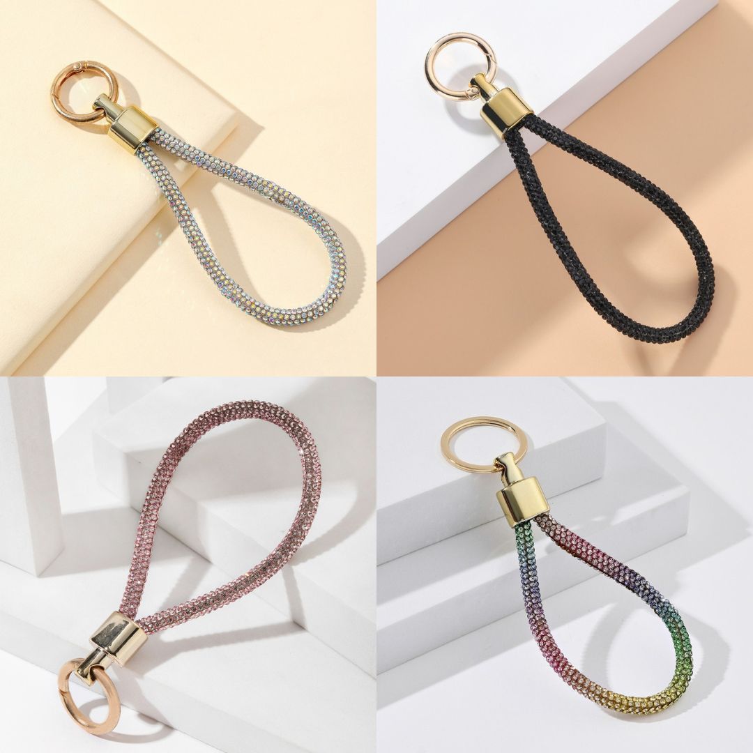 Diamond Encrusted Strap Key Chain
