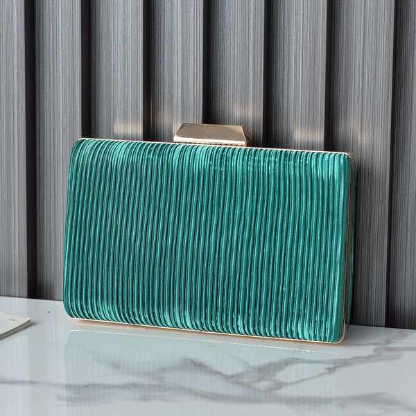 Pleated Rectangle Clutch