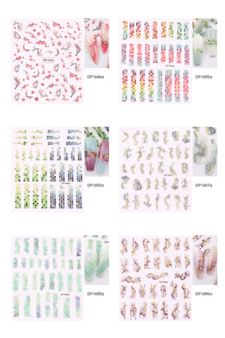 Marble Pattern Nail Art Stickers DP16