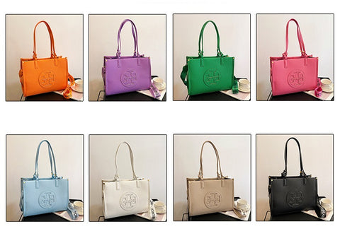 TB Logo Embossed Shoulder Bag