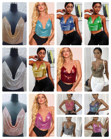 Sling Deep V Chainmail Top