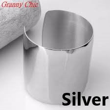 Ladies Steel Color Wide Titanium Stainless Steel Bracelet